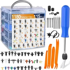 Lots of Car Retainer Auto Fasteners Push Trim Plastic Clips Pin Rivet Bumper Kit