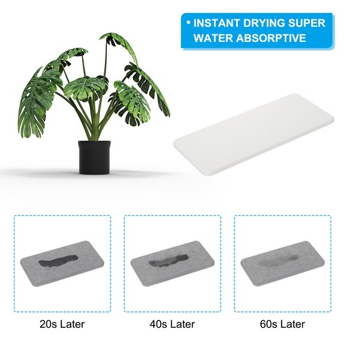 2 Pack Rectangle Water Diatomite Coasters  12.2x5.5inch, White - Foto 4 di 7