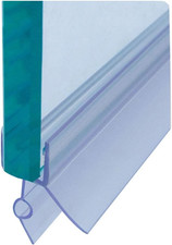 Frameless Shower Door Bottom Seal with Drip Rail for 5/16" 8Mm Glass, Length 27