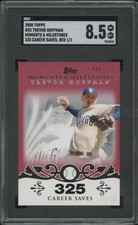2008 TOPPS MOMENTS MILESTONES TREVOR HOFFMAN 32 NRMT-MT+ RED 1/1 SGC 8.5 PADRES