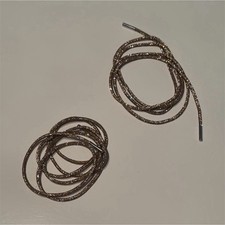 Sparkly Metallic Shoelaces with Metal Tips Pair, Glitter Shoe Laces for Sneakers