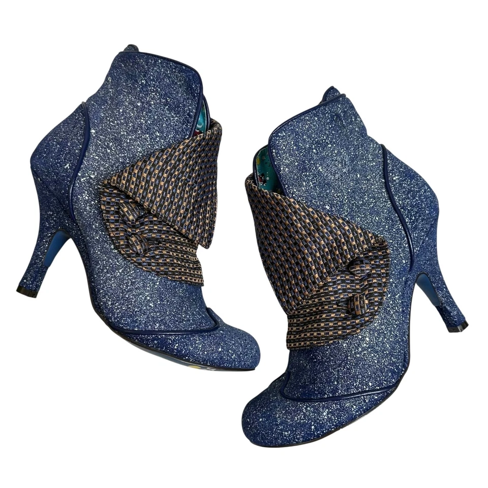Raro Irregular Choice Spatz Attack Botines Azul Salpicaduras Talla 38.5 Botines Foto 4 de 4