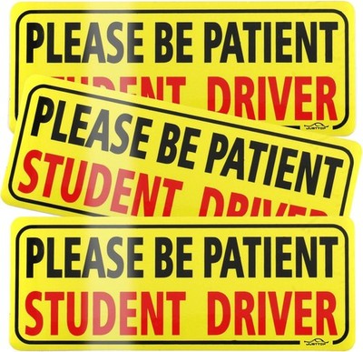 JUSTTOP 3pcs Student Driver Magnet for Car, Please Be Patient Student Driver, Ne
