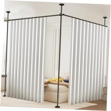 Cortinas opacas plegables plisadas extra anchas 60"W x 84"L Pack of 1 White