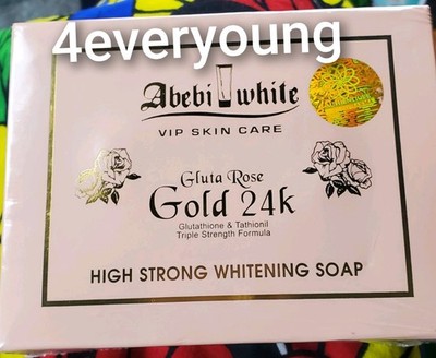 Abebi White Gluta Rose Gold 24k soap