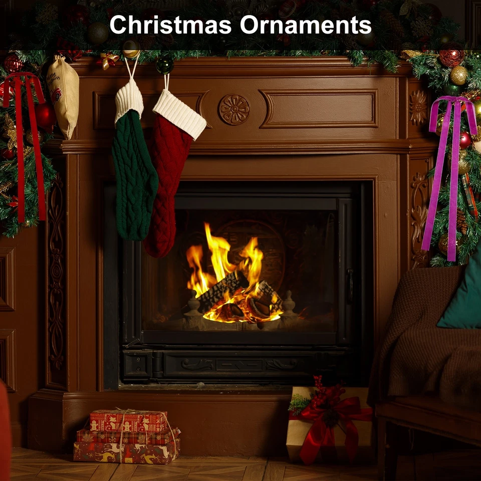 6 Pcs Pre-Tied Bows Satin Ribbon Bows 23.5x15.5" Twist Ties Gift Bows White - Image 3 of 4