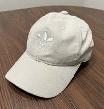 Adidas Originals Trefoil Strapback Dad Hat Khaki Tan Brushed Cotton
