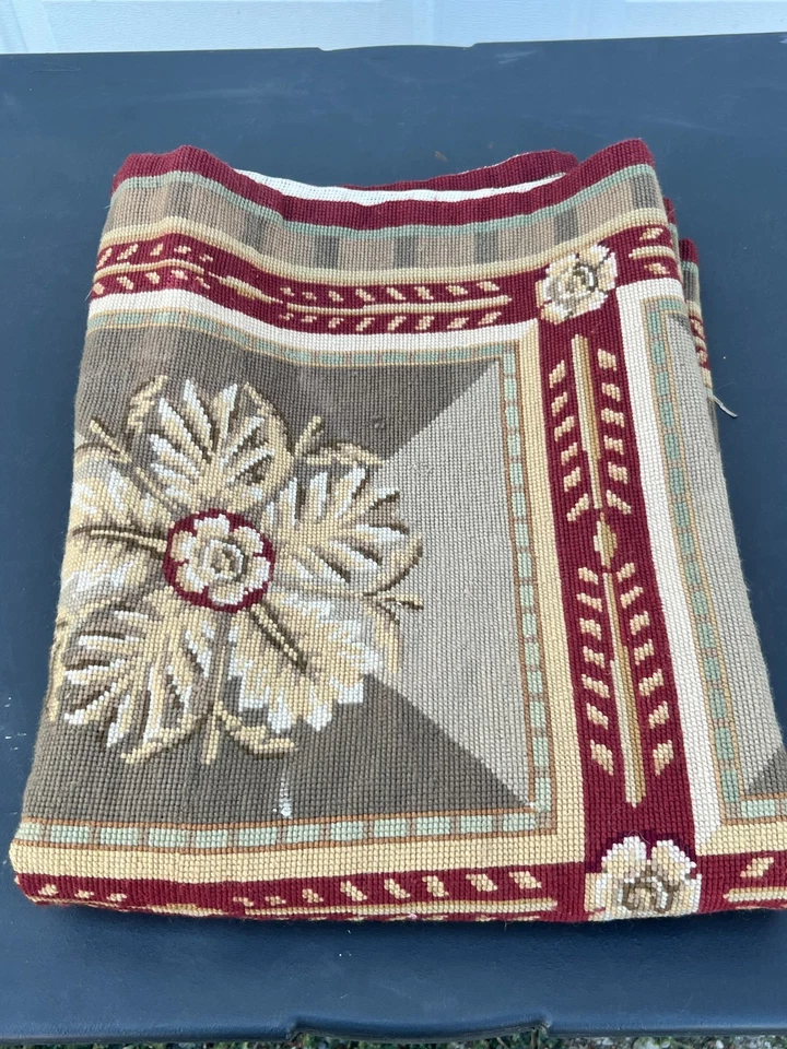 Alfombra tejida a mano estilo romano italiano a punta de aguja alfombra 3x5' Foto 2 de 4