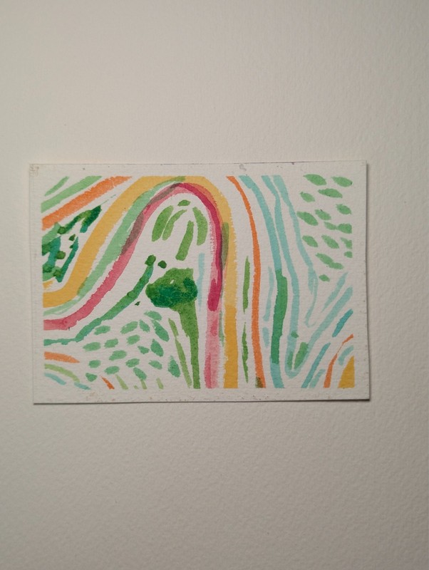 ACEO Original Drawing - #21 "7/9" by Kodie Pohl, Watercolor, Mini art