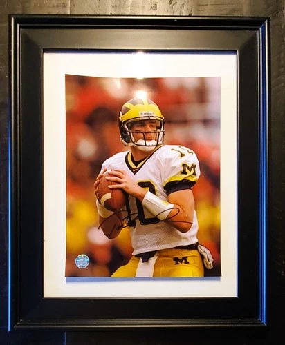 Tom Brady Hand Signed Autographed 8x10 Photo Michigan Blue Patriots Bucs COA N/F