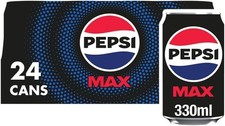 Pepsi Max No Sugar Cola Cans (24 x 330ml) (pack of 24)