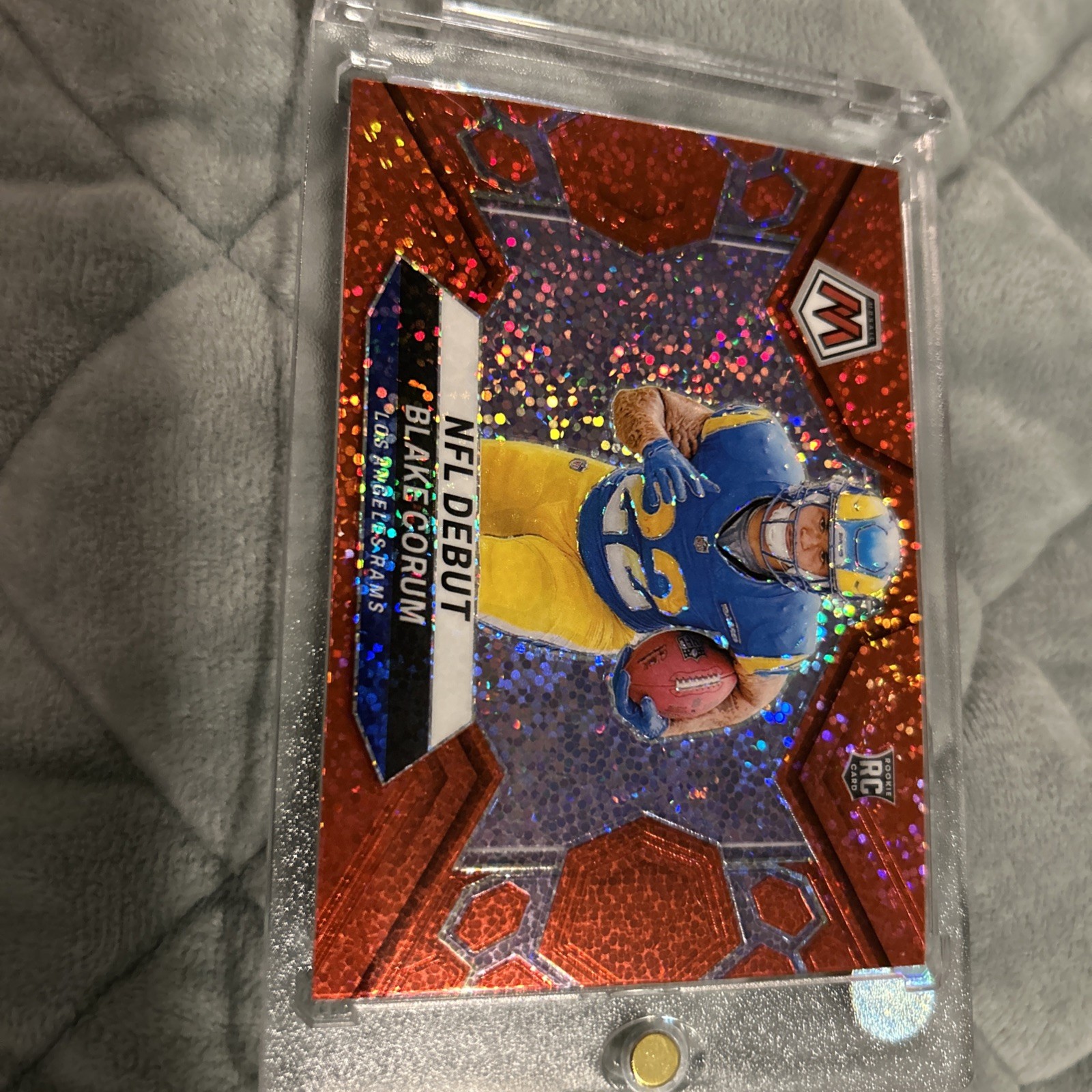 2024 Panini Mosaic NFL Debut Blake Corum RC Red Sparkle SSP LA Rams #278 