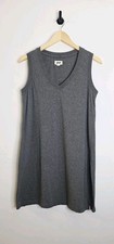 Pact Softspun A Line Organic Cotton Casual Tank Dress Women's Size Medium Gray