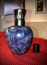 AromaLampe Berger, Schäferlampe, aus Grès, Impression bleue, voll funktionsfähig