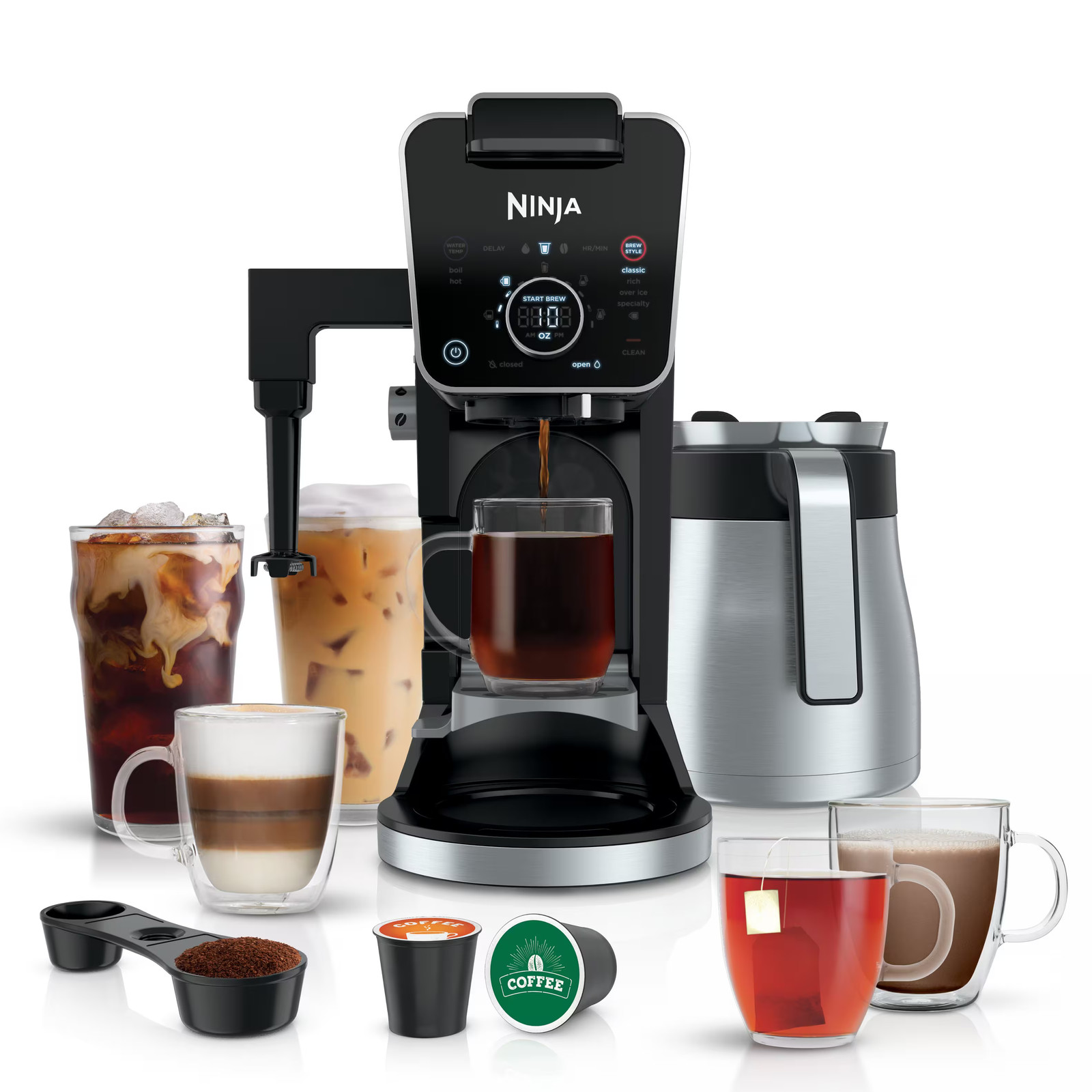 Ninja - DualBrew PRO 12-Cup Specialty Coffee System with Thermal Carafe, K-Cu...