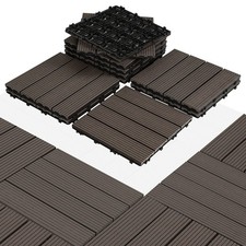 WPC Terrassenfliesen DIY Terrassenfliesen Terrassenfliese Balkon 30x30cm 1-5m²