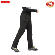 Women's-Fleece-Lined-Hiking-Pants Snow-Ski-Pants Water-Resistance-Outdoor-Sof...