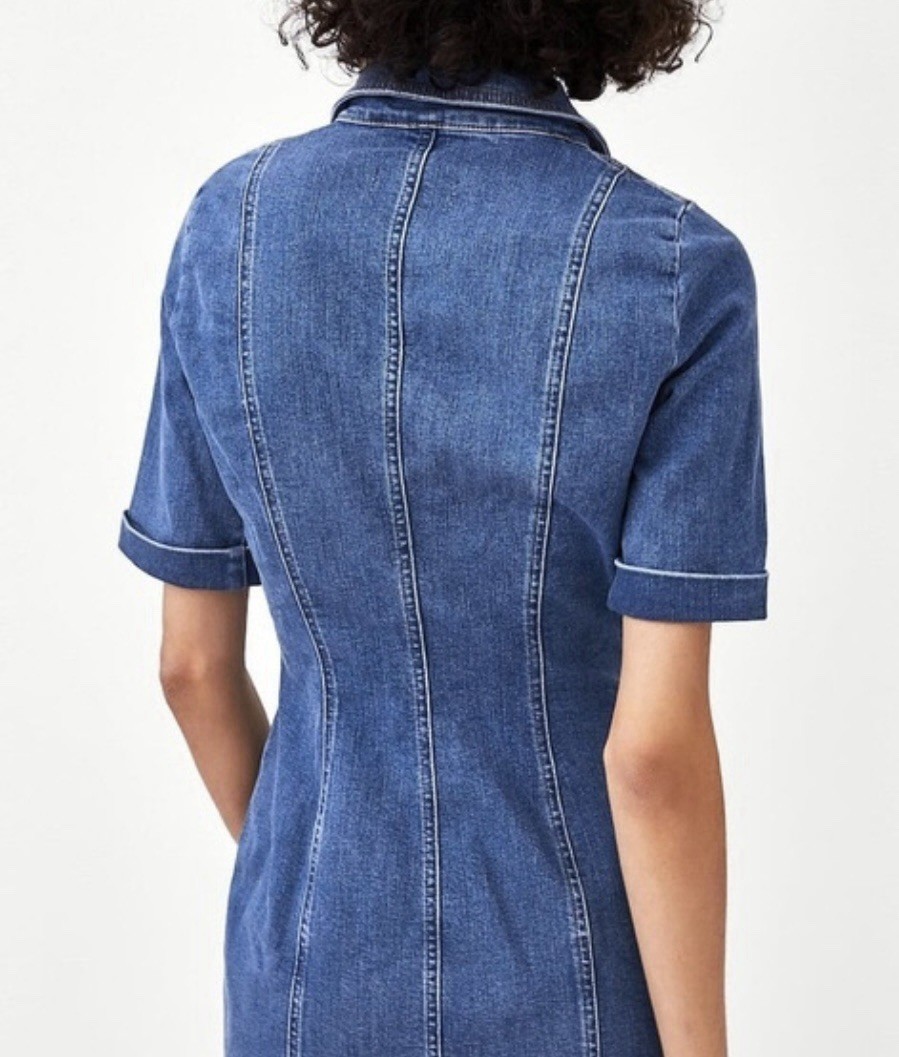 zara mini dress denim Zara Denim Mini Dress by Zara
