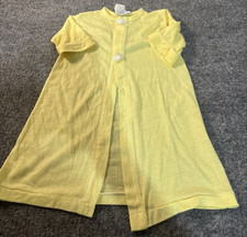 JC Penney Toddle Time Nightgown Gown Infant 6 Months Yellow Vintage 2 Snap