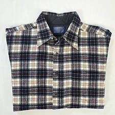 VTG 70s Pendleton Lodge Shirt 100 Virgin Wool Plaid Flannel Men's XL USA Made