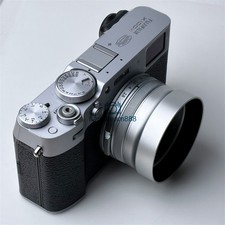 Aluminium Alloy Round Lens Hood For Fujifilm X100VI X100V F T S CNC Black Silver