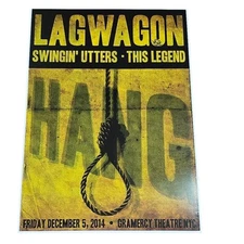 Lagwagon Swingin Utters This Legend Poster Grammercy Theatre NYC December 5 2014