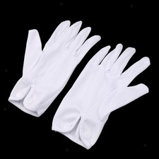1 Pair White Referee Gloves for Snooker or Pool Lightweight Cotton