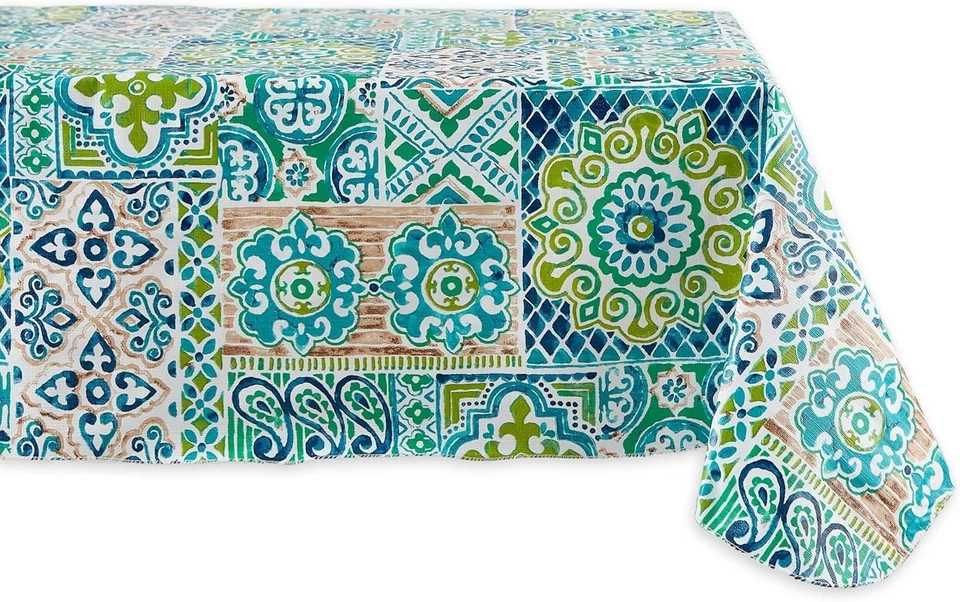 Elegant Flannel Backed Tablecloth, 84" L x 60" W, Perfect for Any Occasion - Image 3 of 4