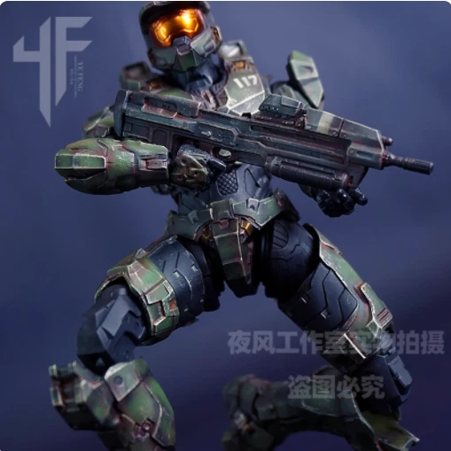 Recolor Halo Master Chief Action Figure 1/12 Fully PVC Painted Completed Figure - Image 4 of 4