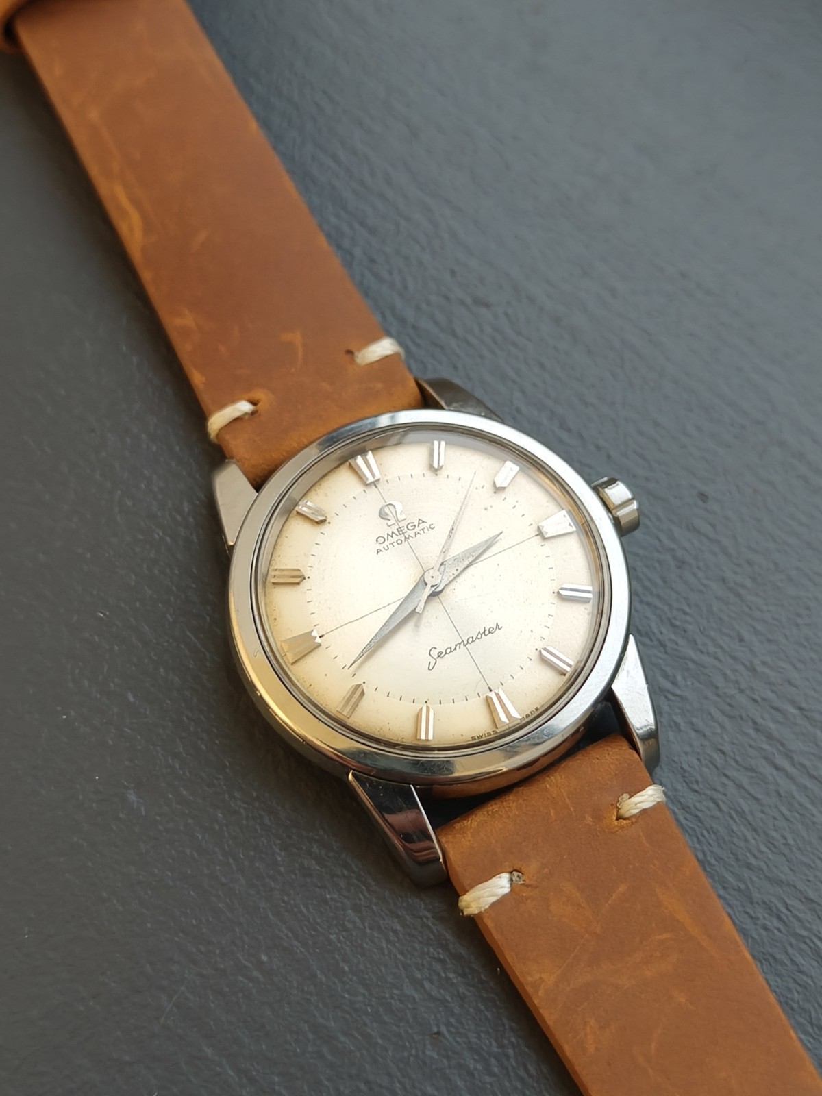 Omega Seamaster Two Tone crosshair Dail