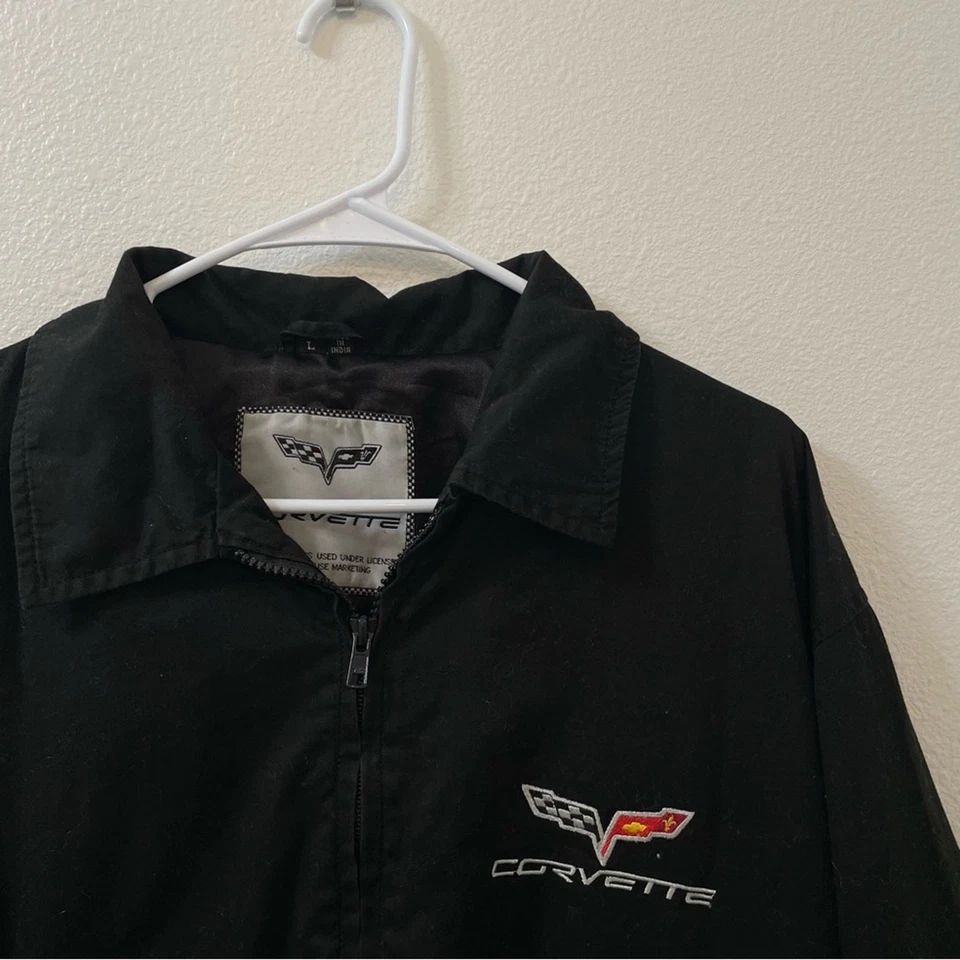 Corvette Bomber Chaqueta Negro Grande Foto 2 de 4