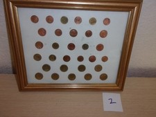 Wood Framed coins,frame 29x24cm