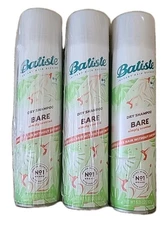 ( LOT OF 3 ) Batiste • DRY SHAMPOO • BARE Simply Scented  5.71 oz Cans (4H)