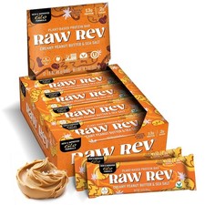 Raw Rev Vegan Protein Bars   Creamy Peanut Butter  Sea Salt 12 Bars BRAND NEW