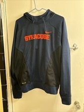 Nike Syracuse University Therma-Fit Hoodie, Blue, Size M Embroidered