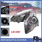 2PCS NEW LH+RH Head Light Black Lamp Projector For Isuzu D-Max Dmax 2012~2016
