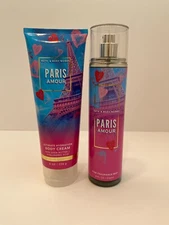 BATH & BODY WORKS PARIS AMOUR  FRAGRANCE MIST OR  BODY CREAM You Choose