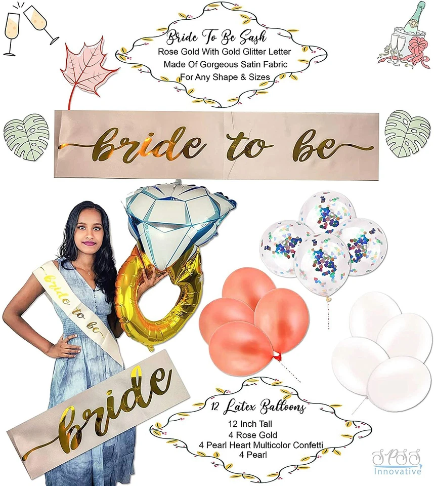 Decoraciones de despedida de soltera para niña Novia a ser ducha nupcial por SPSS INNOVADOR Foto 3 de 4