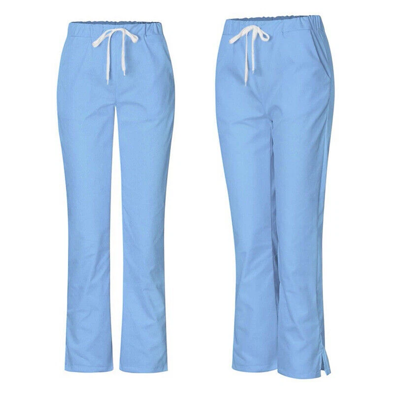 Women Nurse Dentist Uniform Pants Medical Workwear Trousers With Pocket XS-3XL - Image 2 of 4