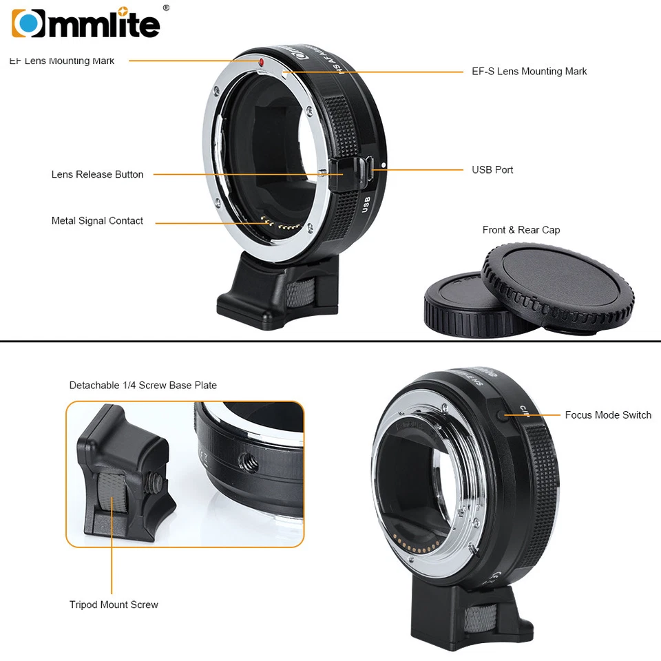 Commlite Auto focus adapter for Canon EOS EF mount to Sony E mount A9 A7M3 A7R3 - Image 4 of 4