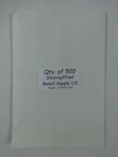 500 Qty. 8.5" x 11"  White Kraft Paper Merchandise Bag Retail Shopping Bags
