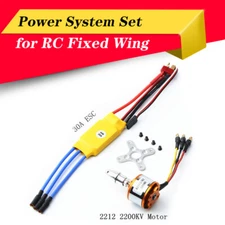 2200KV Brushless Motor & 30A ESC Motor Combo for RC Fixed Wing Plane Helicopter