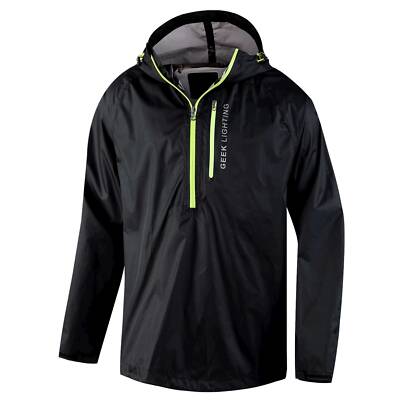 Jacke Herren Windbreaker Geek Lighting BNG Half Zip Regenjacke wasserdicht