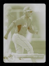 2017 Bowman #BCP-129 Isael Soto Yellow Printing Plate