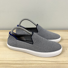 ROTHYS Shoes Women Size 8.5 Gray Blue The Original Flat Slip On Round Toe Career