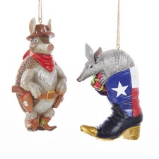 Armadillos Western Holiday Ornament