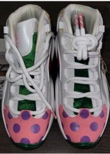 Reebok Junior's Iverson Question Mid X CandyLand Basketball GZ0081 White/Green