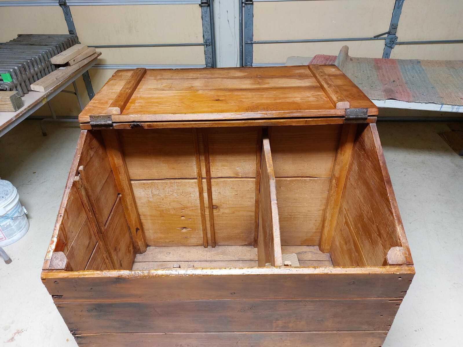 Antique Wooden Grain Bin. 42.5”" wide x 34" high eBay