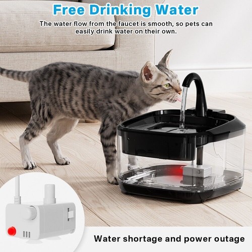 Pet Cat Water Electric Fountain Dog Water Automatic Drinking Dispenser Bowl 4.5L