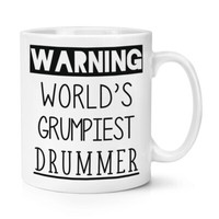 Warnung World's Grumpiest Drummer 284Ml Becher Tasse MüRrisch Toll Best Music